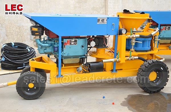 convenient to move concrete gunite machine for mine