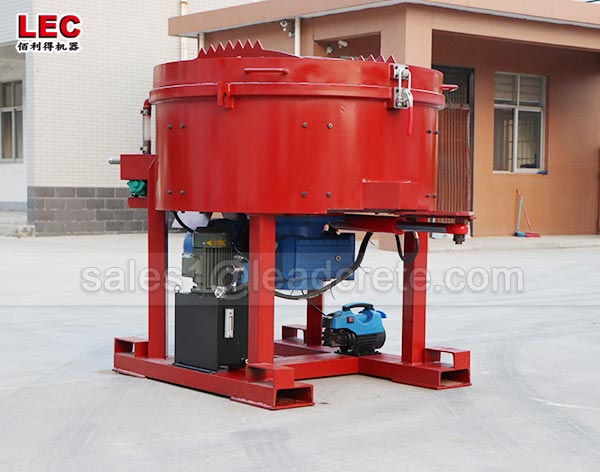 Electric motor refractory pan mixer