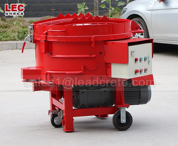 Portable pan mixer applies to refractory castable materials