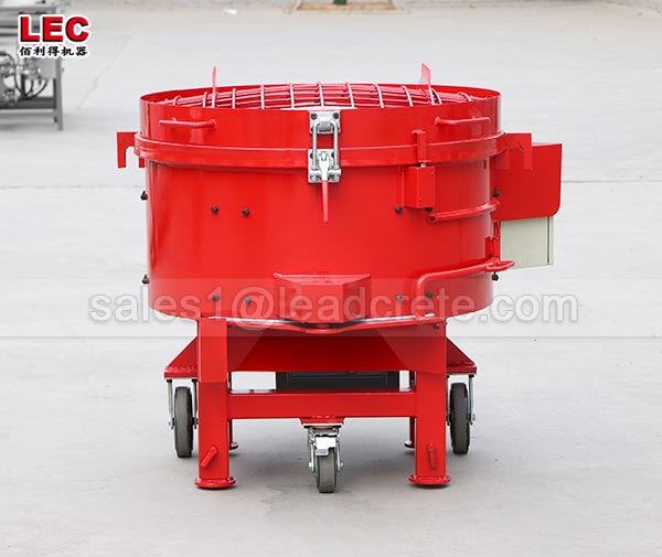 Refractory mobile movable mortar pan mixer