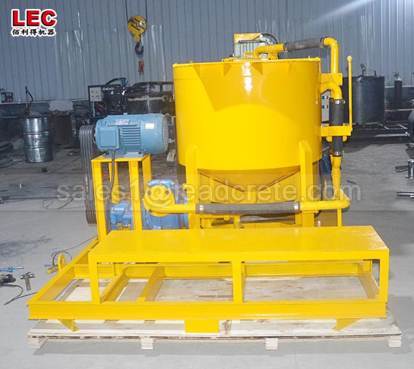 Colloidal cement grout mixer and agitator