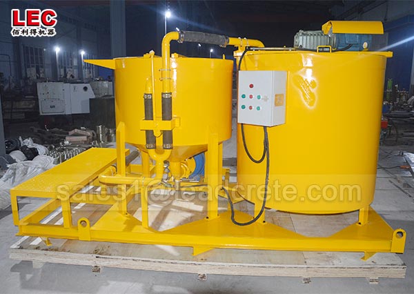 Colloidal cement grout mixer and agitator