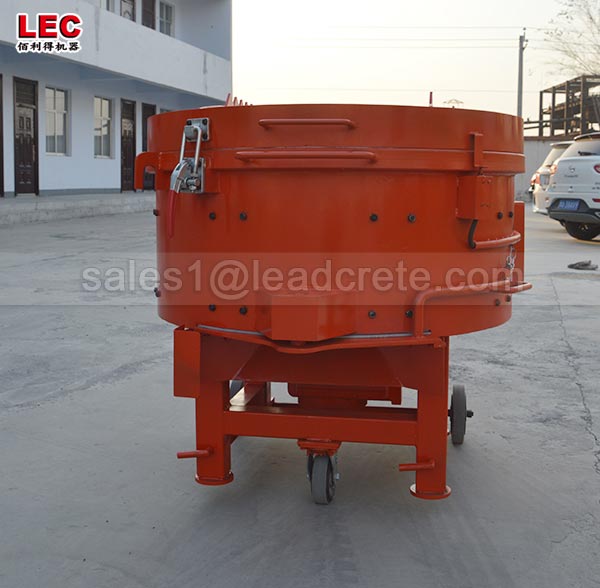 800kg refractory pan mixer with mobile wheels