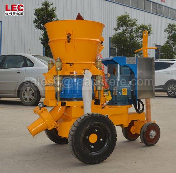 Refractory gunning machine for cement plants