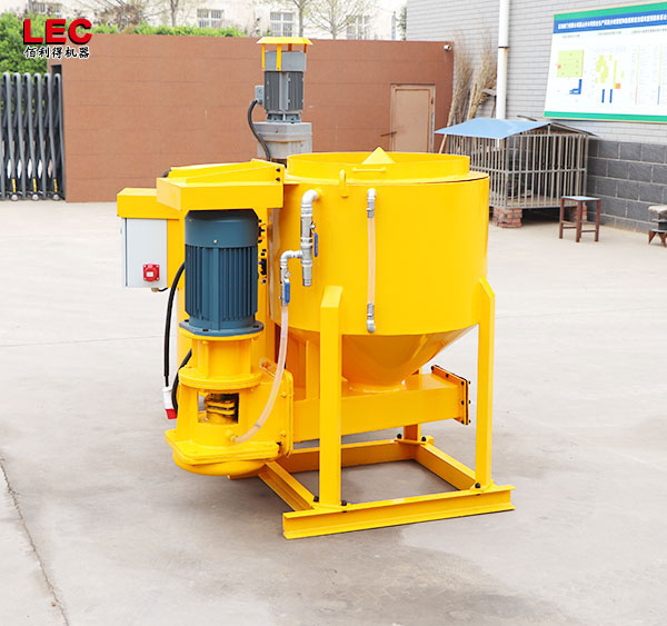 Mobile cement grout mixer for construction