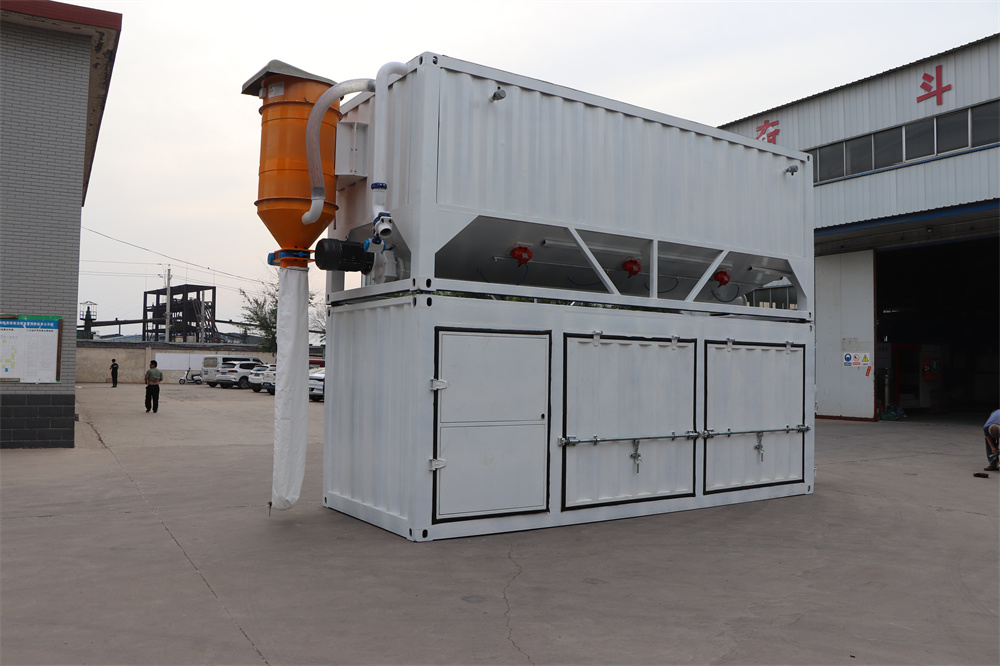 Container type grout mixing station