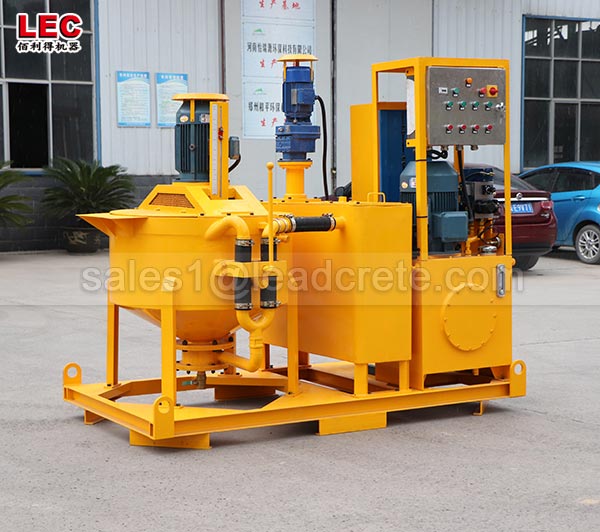 Adjustable pressure mixing and grouting unit