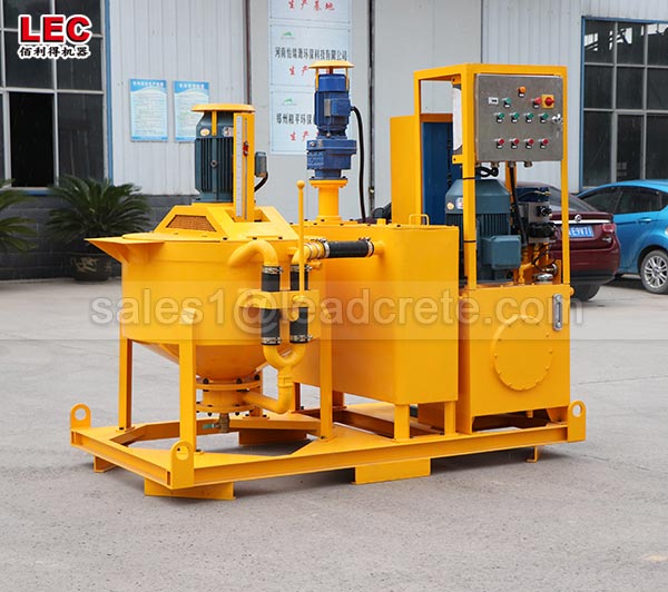 adjustable pressure mixing and grouting unit