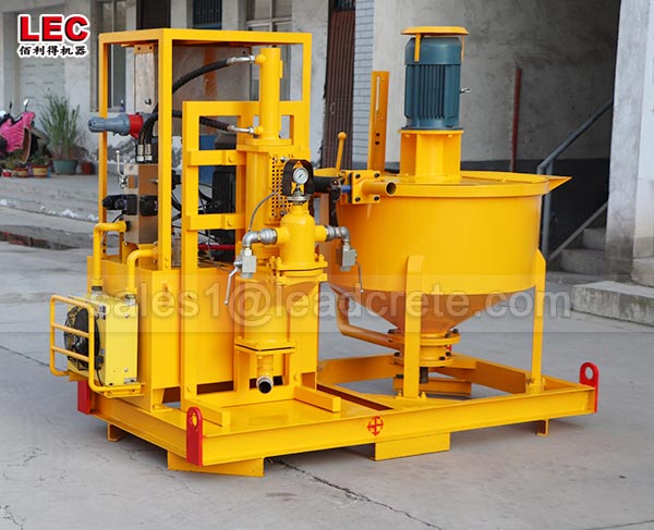 Grout machine for filling grout in ducts of post tensioned cables