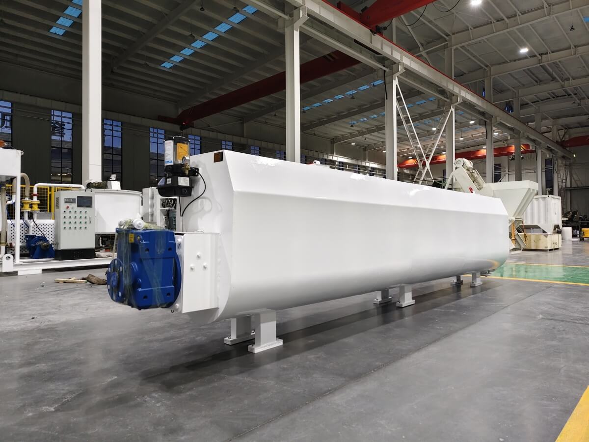 Peristaltic concrete pump with mixer
