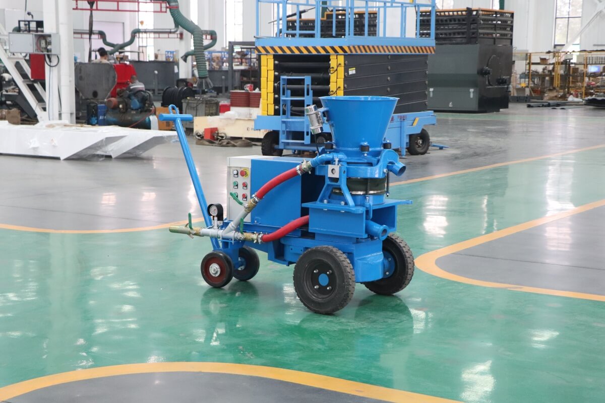 Portable refractory gunning machine