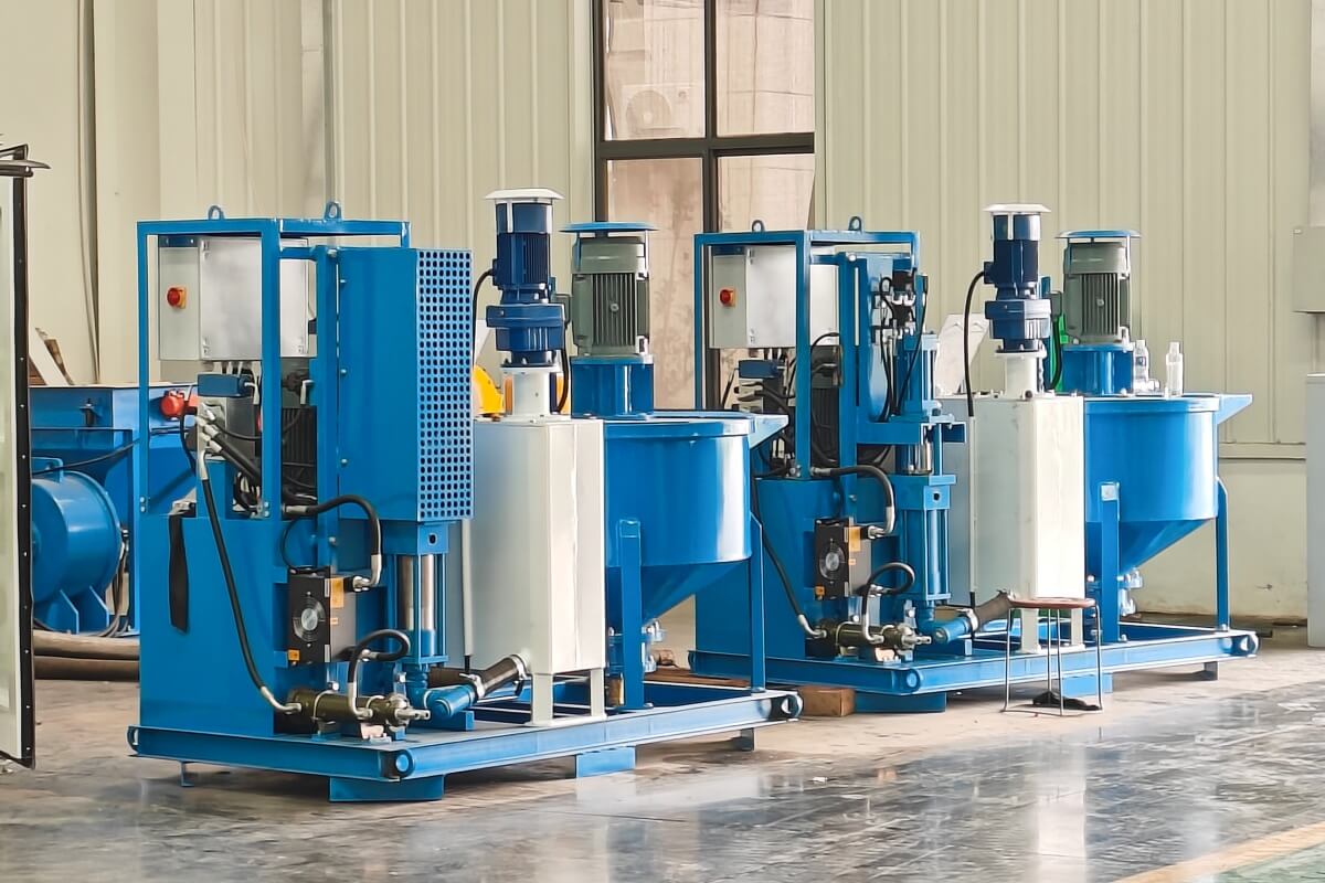 Complete colloidal grout mixer pump unit