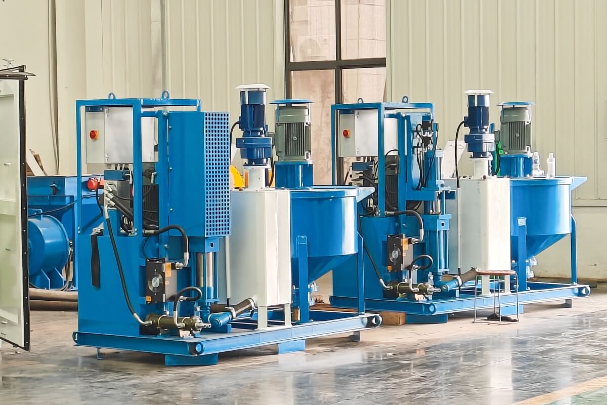 Complete colloidal grout mixer pump unit