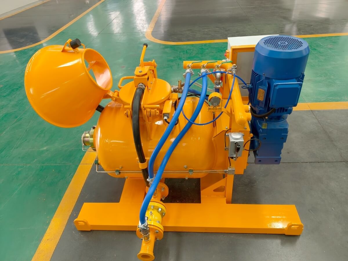 Pneumatic refractory mortar mixing pump