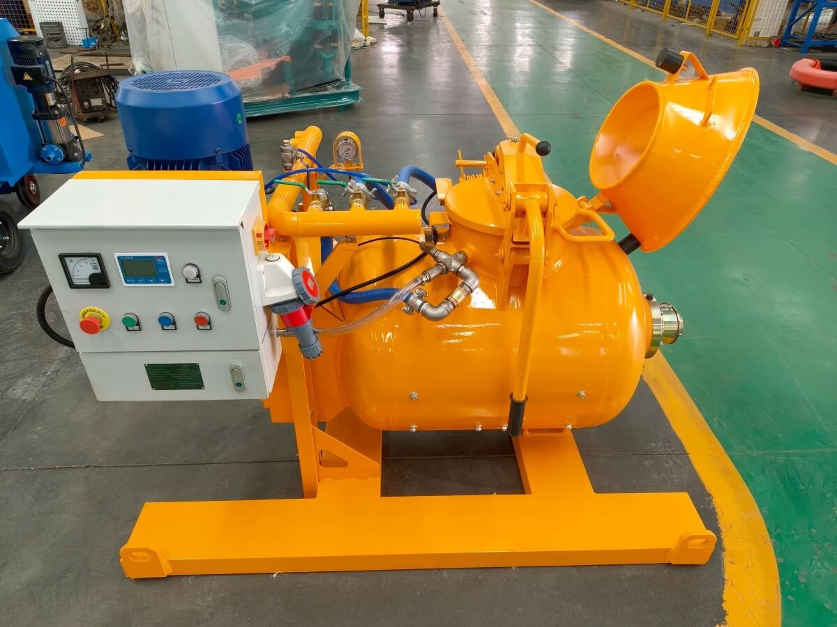 Pneumatic refractory mortar mixing pump