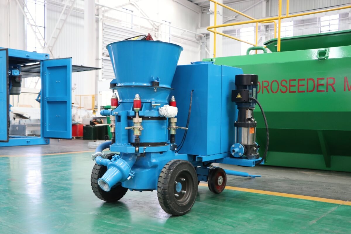 Cement plant refractory gunning machine